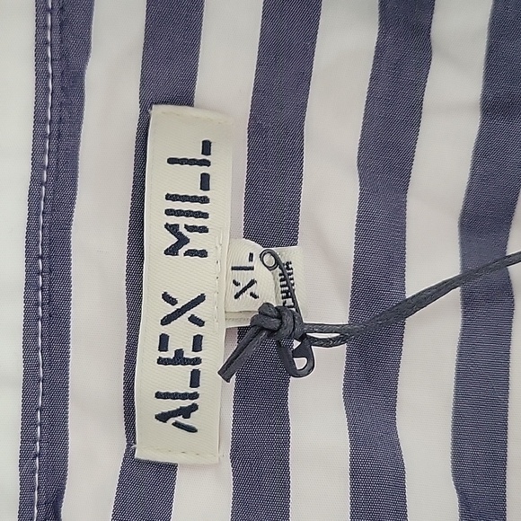 NWT Alex Mill Jules Shirt Dress In Wide Stripe Navy/White Size XL - Picture 5 of 8
